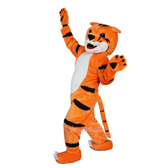 Orange Tiger Cartoon Mascot Costume