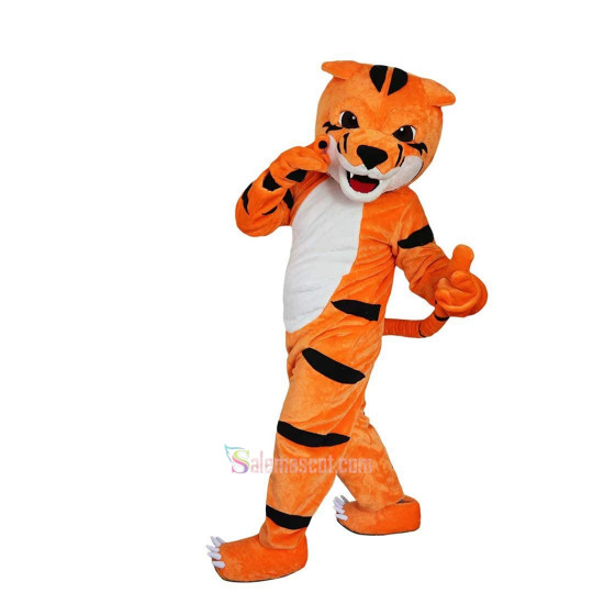 Orange Tiger Cartoon Mascot Costume