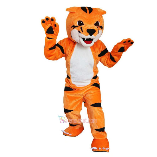 Orange Tiger Cartoon Mascot Costume