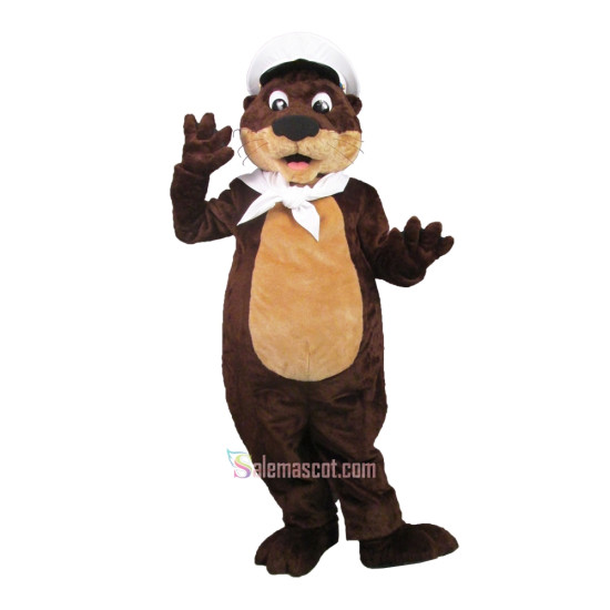 Cute Handsome Otter Mascot Costume