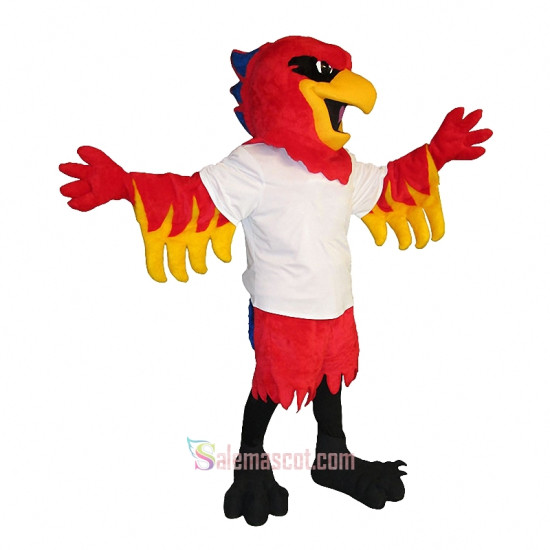 Red Phoenix Mascot Costume