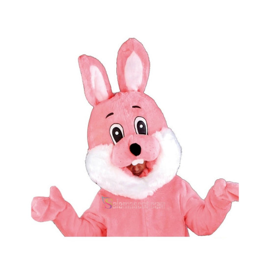 Pink Bunny Mascot Costume