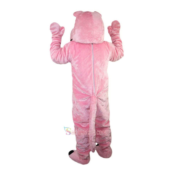 Pink Hippo Cartoon Mascot Costume