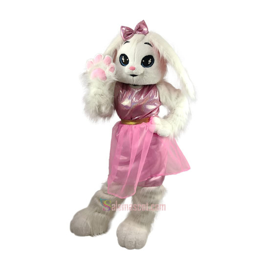 Pink white rabbit Costume Easter Bunny Mascot Costume