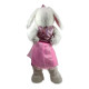 Pink white rabbit Costume Easter Bunny Mascot Costume