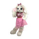 Pink white rabbit Costume Easter Bunny Mascot Costume