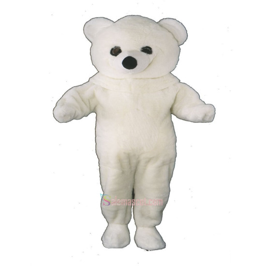 Short Hairs Polar Bear Mascot Costume