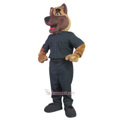Handsome Police Dog Mascot Costume