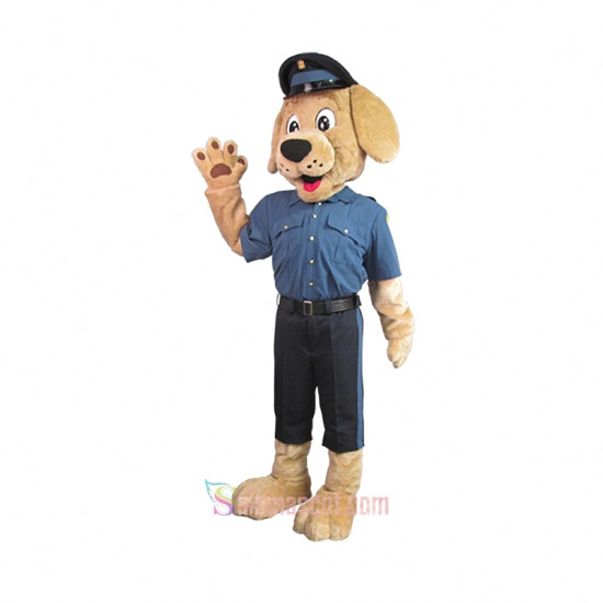 Police Handsome Dog Mascot Costume