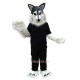 Police Gray Wolf Cartoon Mascot Costume