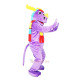 Purple Moose Elk Wapiti Cartoon Mascot Costume