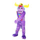 Purple Moose Elk Wapiti Cartoon Mascot Costume