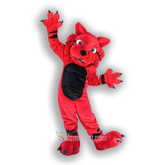 Red Bearcat Mascot Costume