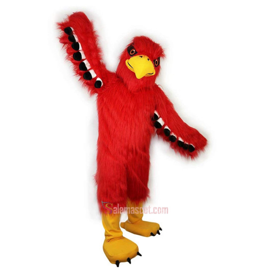 Red Bird,Chicken,Fowl Long Hhair Cartoon Mascot Costume