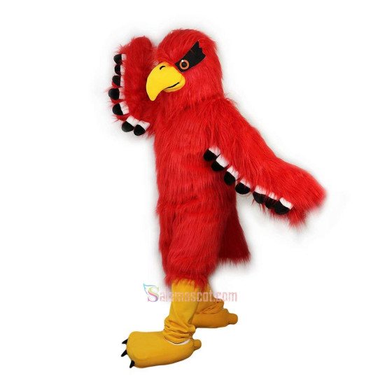 Red Bird,Chicken,Fowl Long Hhair Cartoon Mascot Costume