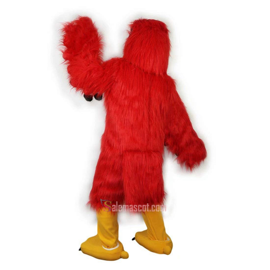 Red Bird,Chicken,Fowl Long Hhair Cartoon Mascot Costume