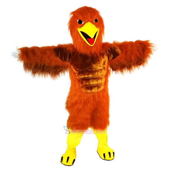 Red Brown Eagle Cartoon Mascot Costume