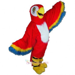 Red Macaw Mascot Costume