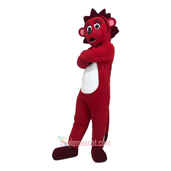 Red lion Cartoon Mascot Costume