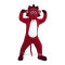 Red lion Cartoon Mascot Costume