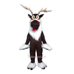 Reindeer Long Hair Quality Cartoon Mascot Costume