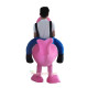 Ride on Ostrich Custom Mascot Costume