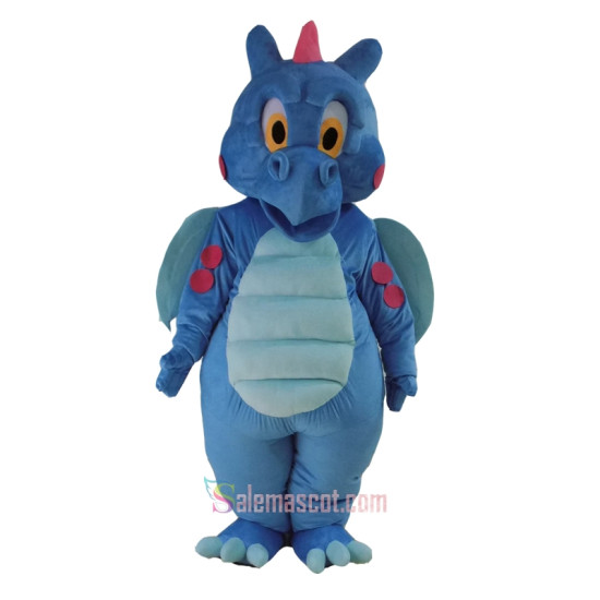 Cartoon Dragon Blue Dinosaur Mascot Costume