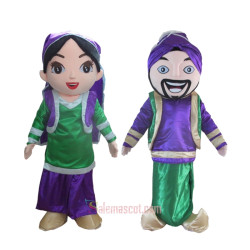 Arabian Women Men Mascot Costume