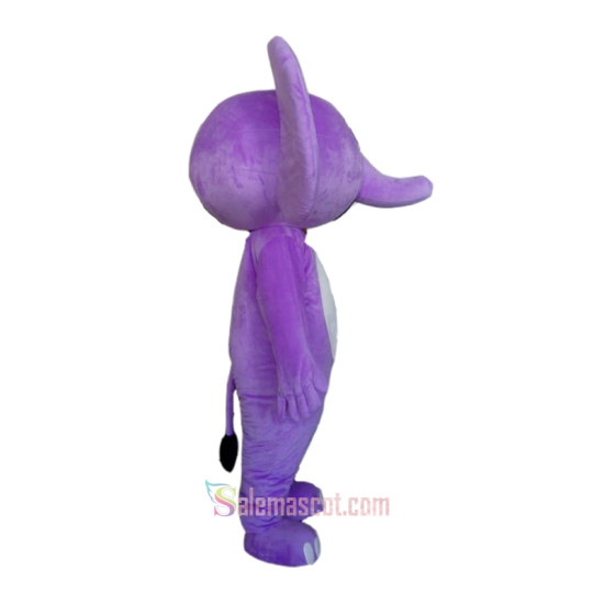 Purple Elephant Mascot Costume