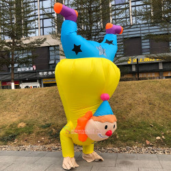 Funny Headstand Clown Inflatable Mascot Costume