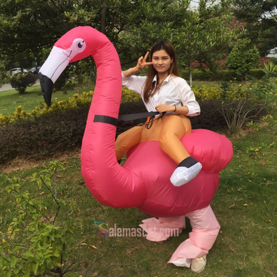 Adult Flamingo Inflatable Mascot Costume