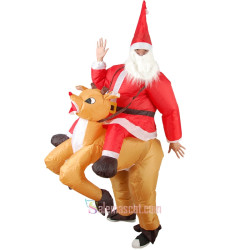 Unisex adult Santa Claus inflatable Mascot Costume