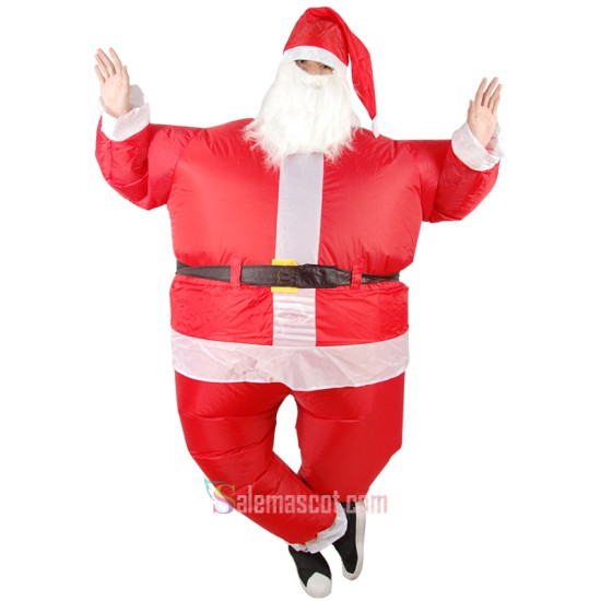 Unisex adult Santa Claus inflatable Mascot Costume