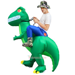 Green T-rex Dinosaur Inflatable Mascot Costume