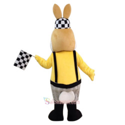 Racing Rabbit Mascot Costume