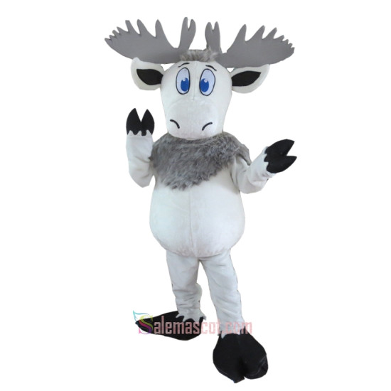 White Deer Mascot Costume