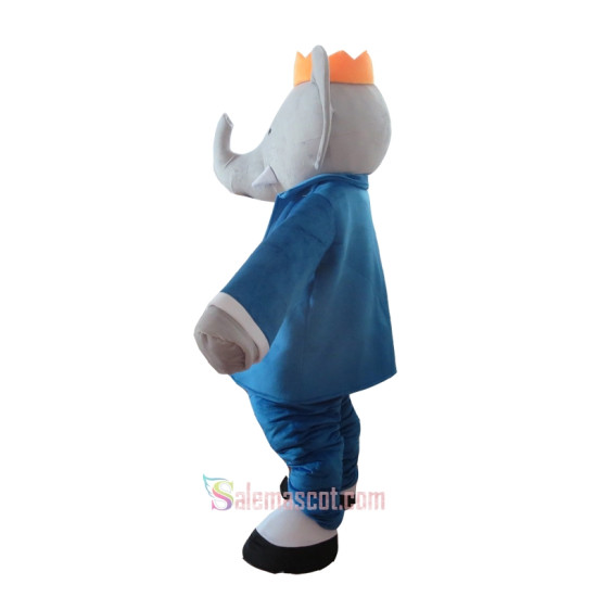 Mr. Blue Elephant Mascot Costume