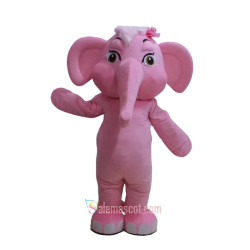 Pink Elephant Character Mascot Costume