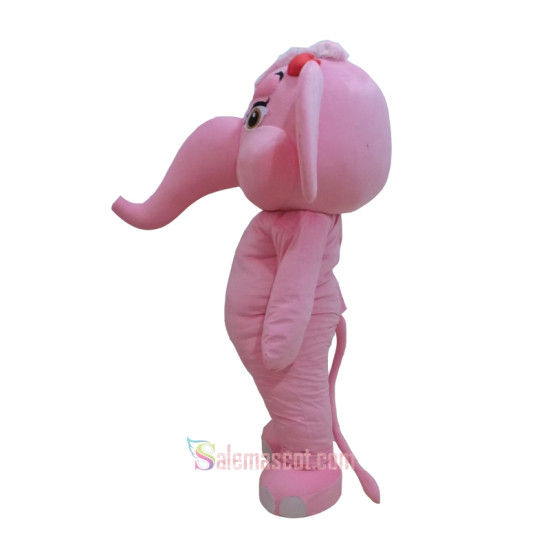Pink Elephant Character Mascot Costume