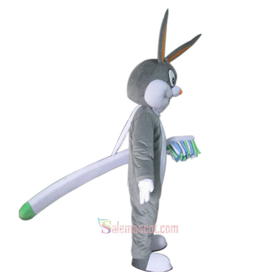 Grey Bugs bunny Rabbit Mascot Costume