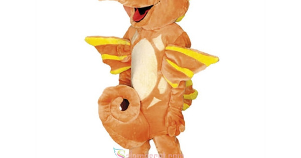 Happy Cute Seahorse Mascot Costume Happy Cute Seahorse Mascot