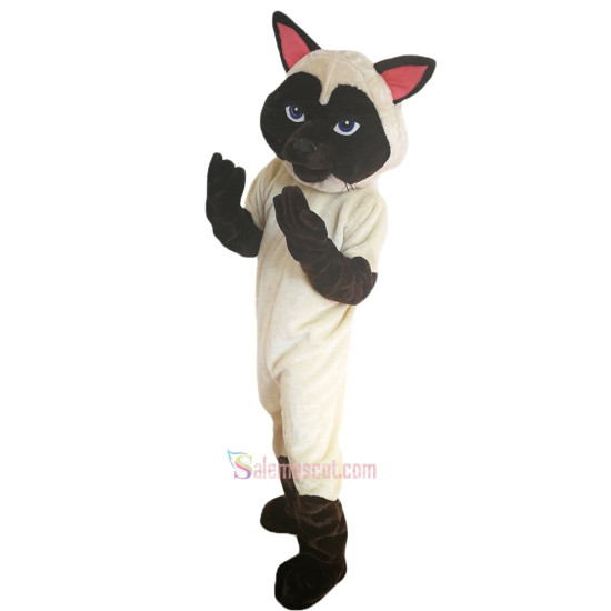 Siamese Cat Cartoon Mascot Costume