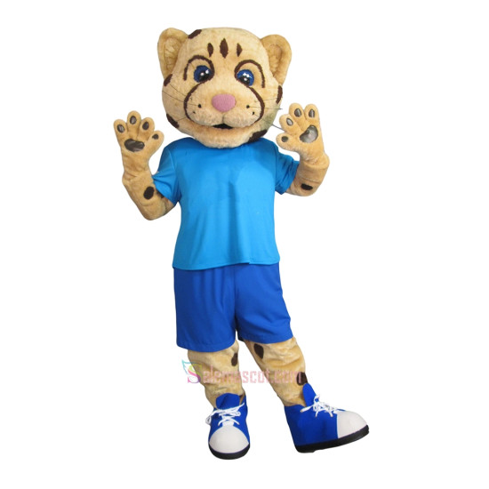 Cute Naughty Cheetah Mascot Costume