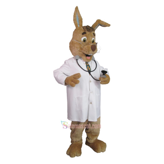 Cute Wellness Rabbit Mascot Costume