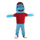 Sport Blue Dolphin Cartoon Mascot Costume