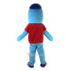 Sport Blue Dolphin Cartoon Mascot Costume