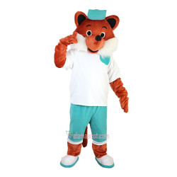 Sport Brown Fox Mascot Costume