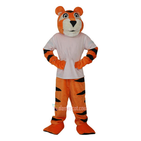 Sport Orange Tiger Cartoon Mascot Costume