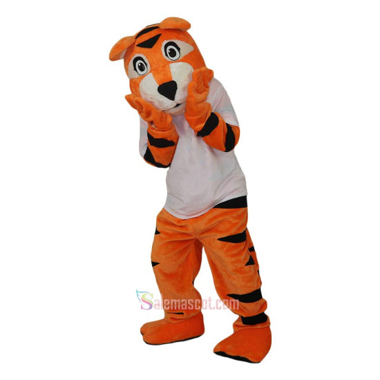 Sport Orange Tiger Cartoon Mascot Costume