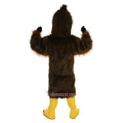 Strong Brown Eagle Cartoon Mascot Costume